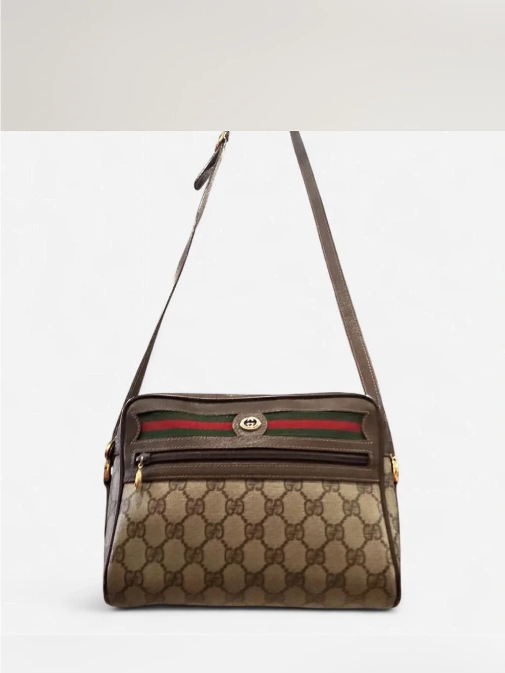 Vintage Gucci Ophidia GG Supreme Sherry Line Crossbody Bag
